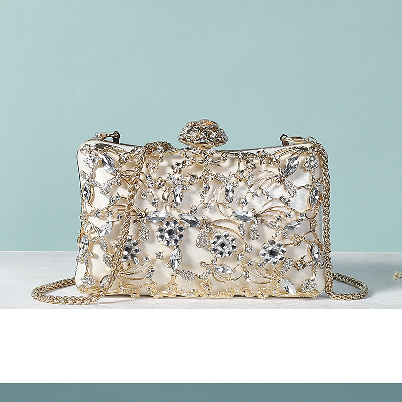 Luxury Bags Consignment - Luxury Pearl Beaded Evening Bag Female