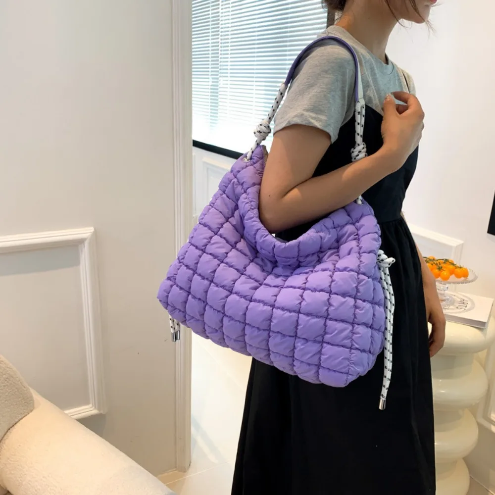 Luxury Bags Vegan - Vegan Down Pleated Shoulder Bags Women