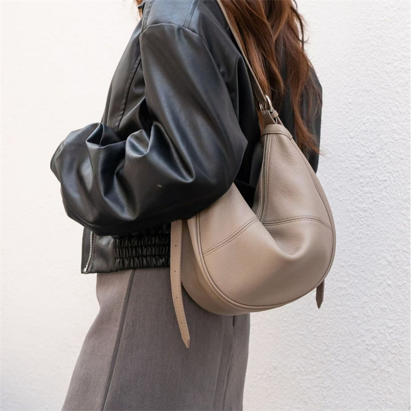 Luxury Bags 2026 - BURMINSA Luxury Genuine Leather Soft Hobo