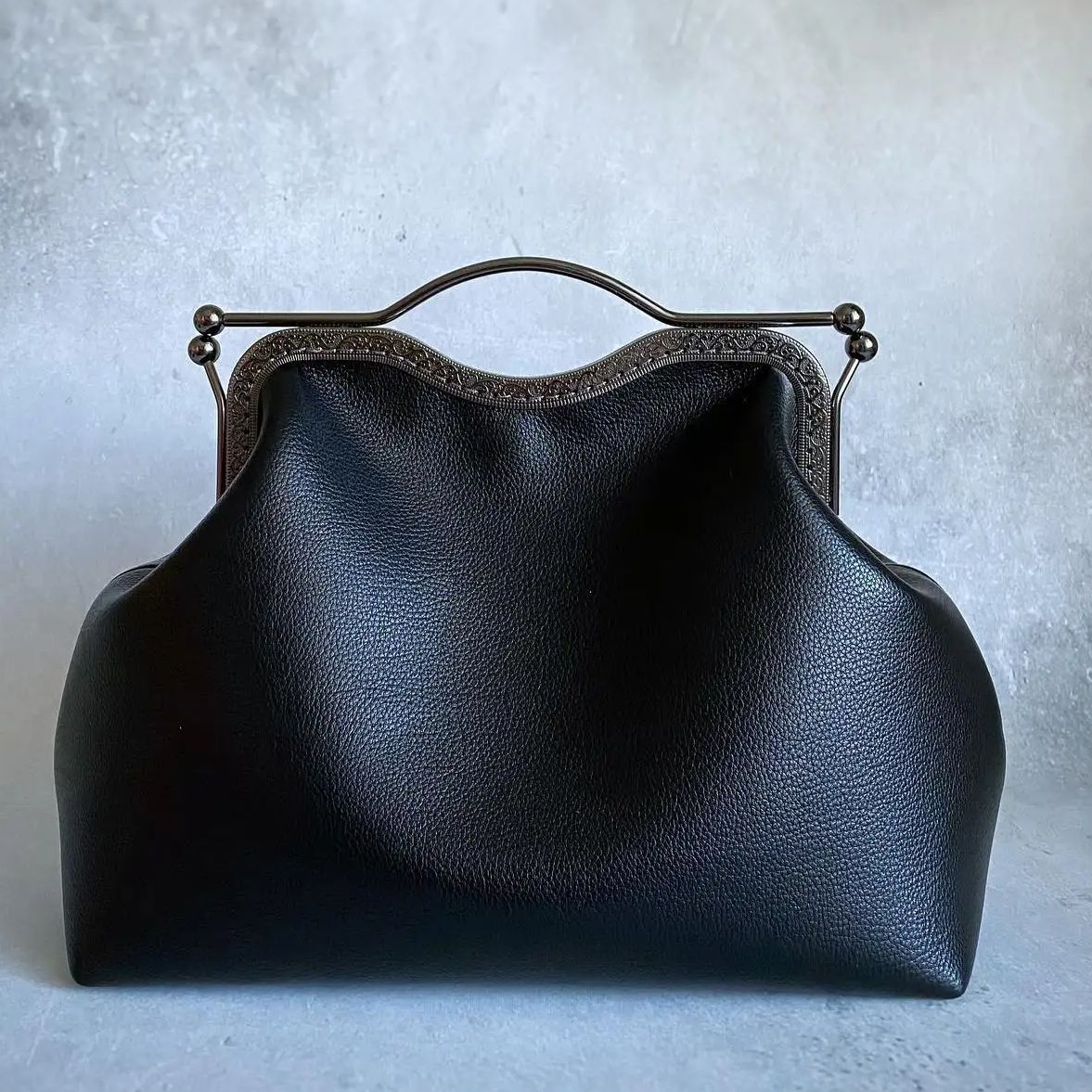 Top Handle Patent Bag - Lost in Vintage Larger Version Vegan