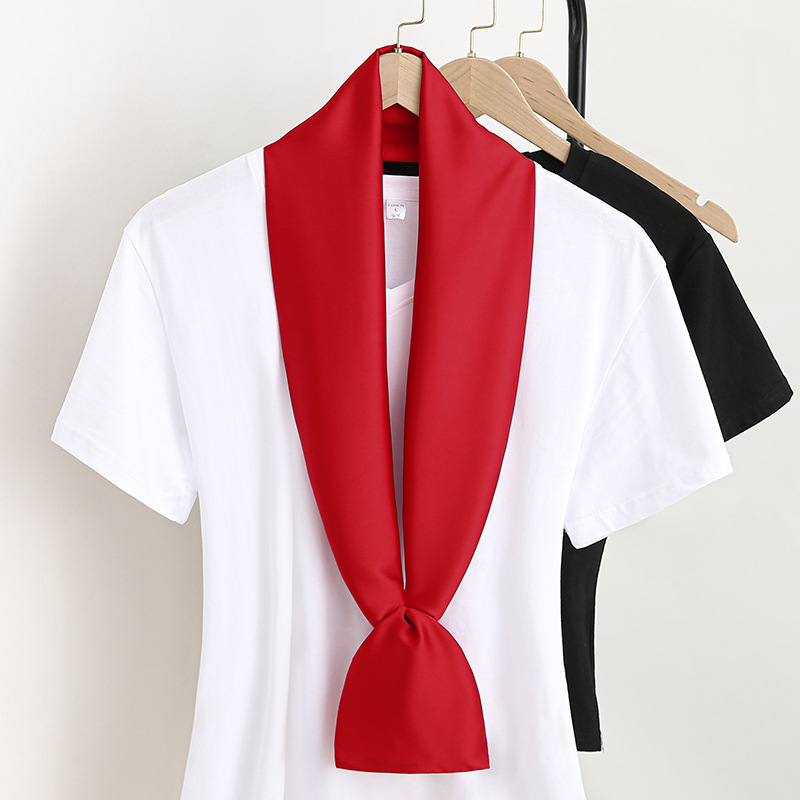 Luxury Bags Brands - Skinny Long Scarf Luxury Brand Solid