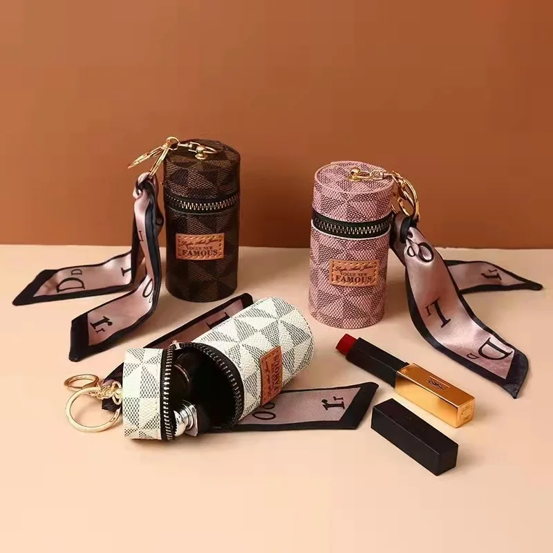 Luxury Bags Consignment - Luxury Leather Bucket Lipstick Pendant Earphone
