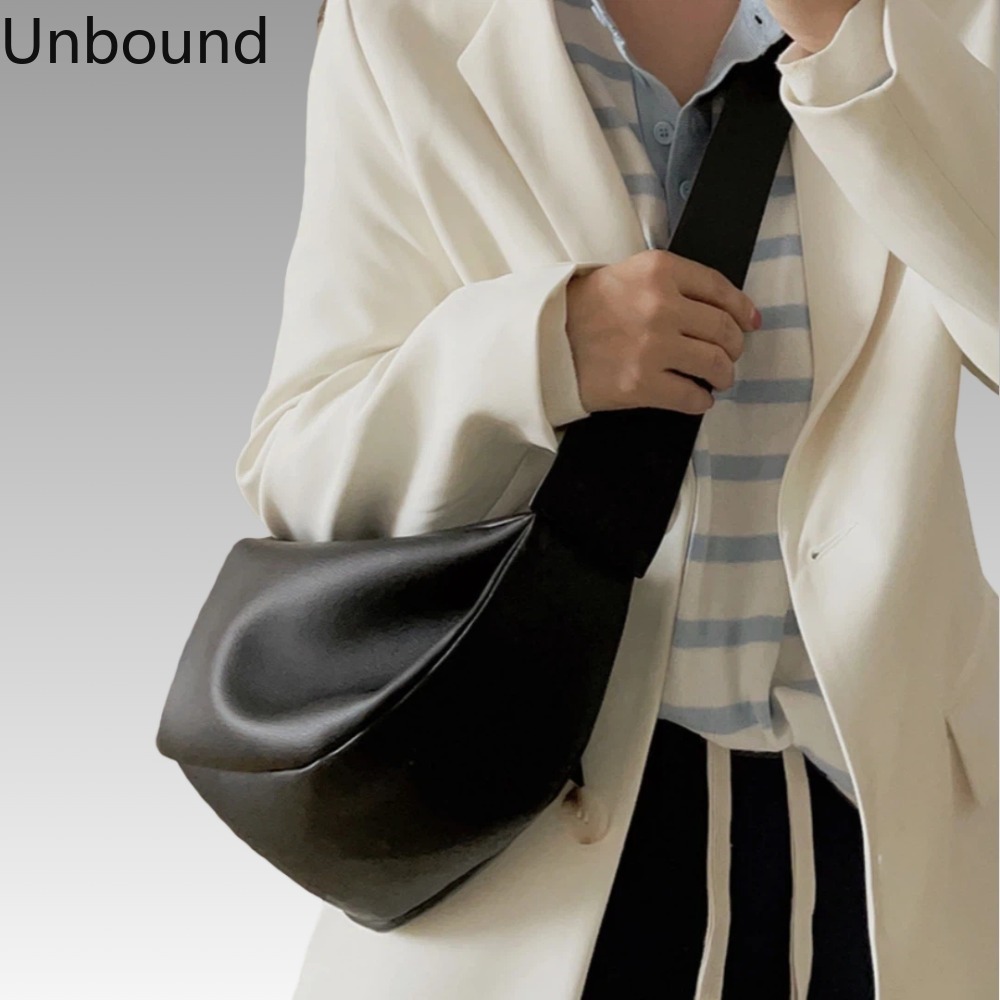 Luxury Bags Consignment - Genuine Leather Ruched Womens Cloud Bag
