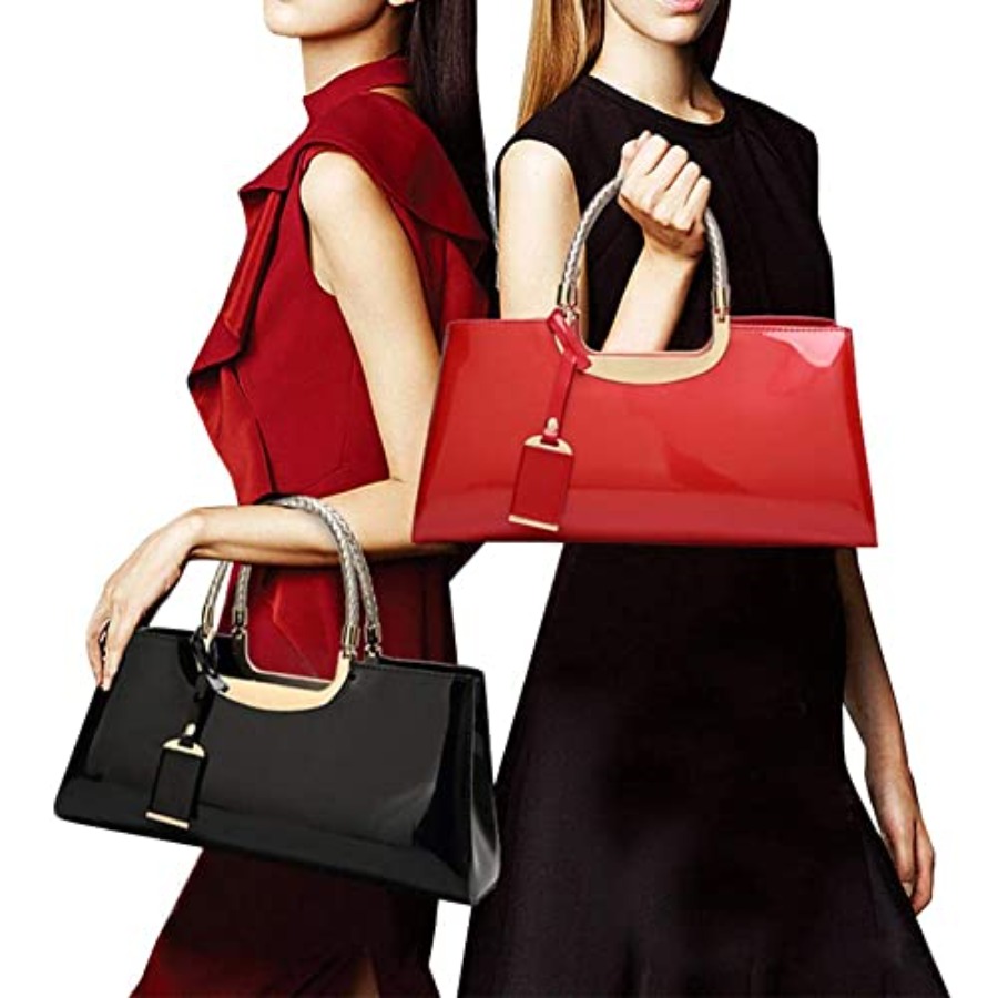 Patent Leather Structu Shoulde - Top Handle Patent Bag บทวิจารณ์และราคา