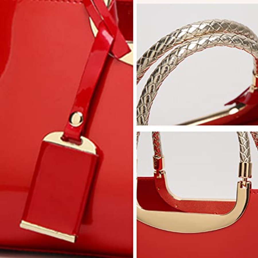 Patent Leather Structu Shoulde - Top Handle Patent Bag บทวิจารณ์และราคา