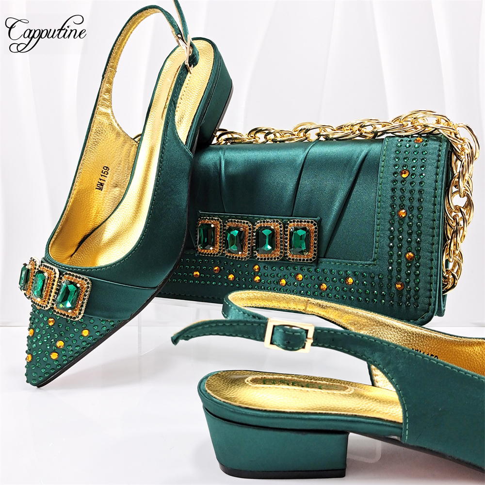 Peach Women Shoes And Bag Set  - Luxury Bags Medium Size บทวิจารณ์และราคา