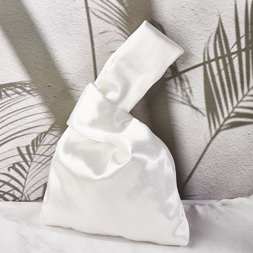 Women Silk Satin Knot Wrist Ba - Luxury Bags Consignment บทวิจารณ์และราคา