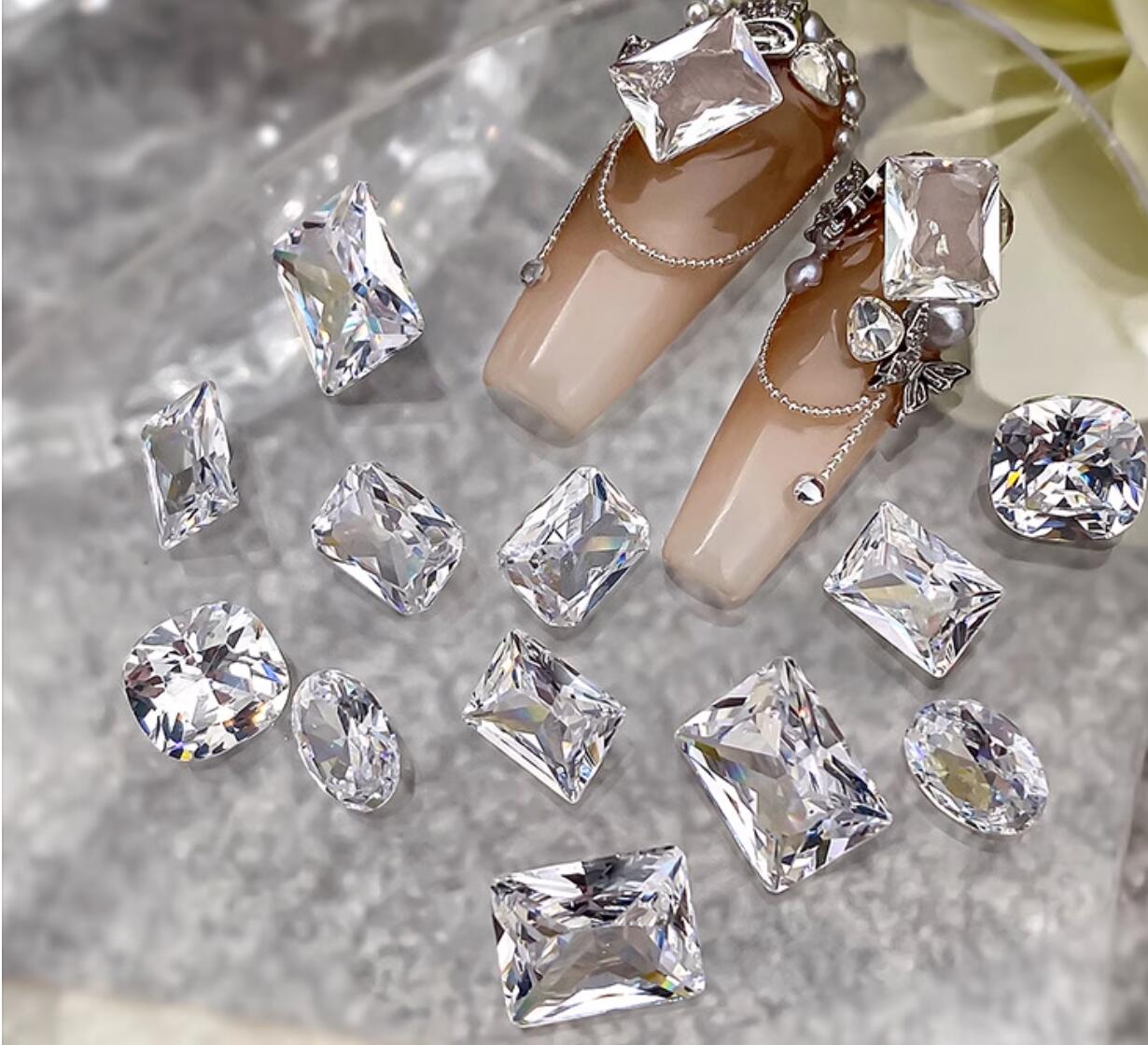 10pcs White Crystal Zirconia N - Luxury Bags Dropshipping บทวิจารณ์และราคา