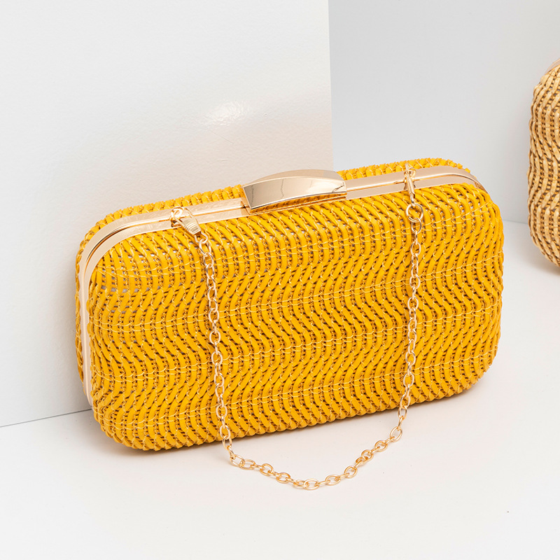 Casual Straw Women's Bag Yello - Luxury Bags Consignment บทวิจารณ์และราคา