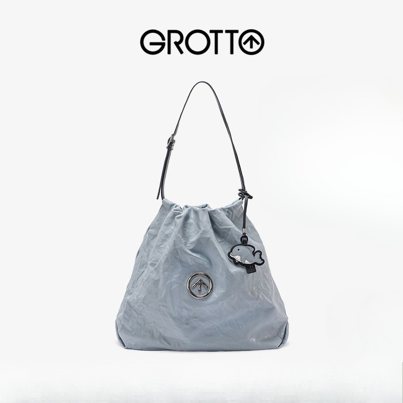 GROTTO Fashion 2025 New Genuin - Luxury Bags Medium Size บทวิจารณ์และราคา