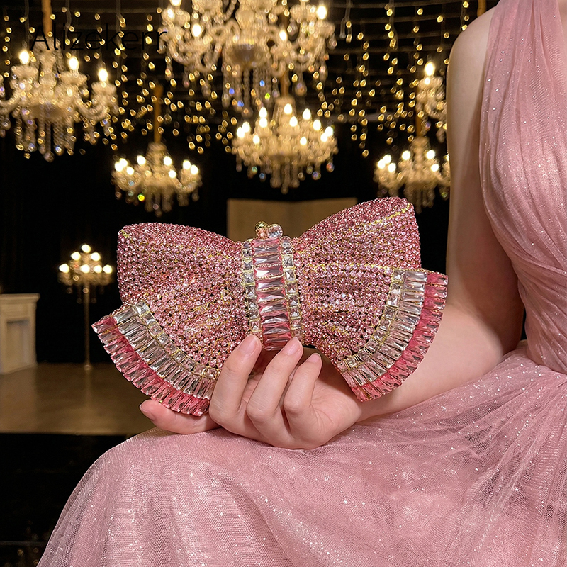 Alizekerr Bow Crystal Evening  - Luxury Bags Consignment บทวิจารณ์และราคา