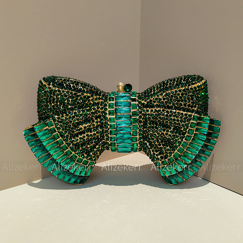 Alizekerr Bow Crystal Evening  - Luxury Bags Consignment บทวิจารณ์และราคา