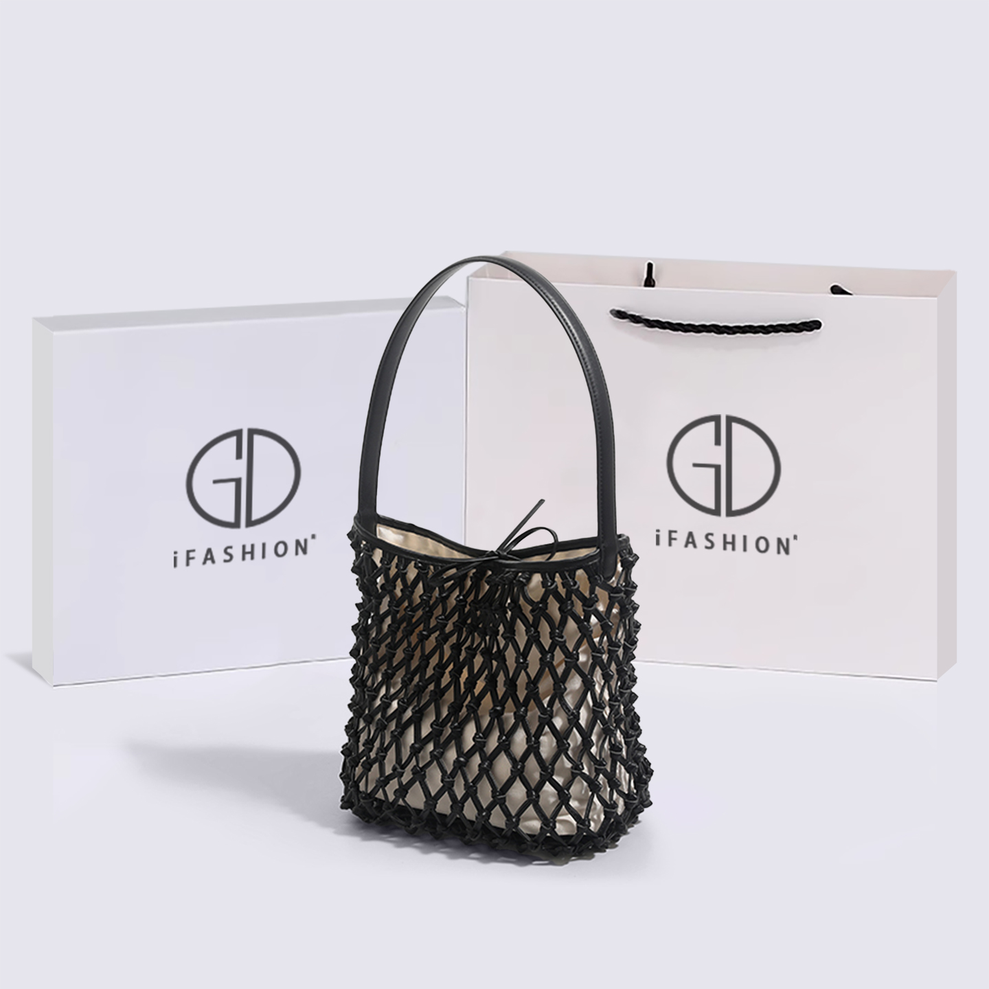 Elegant Woven Hollow Bucket Ba - Luxury Bags Medium Size บทวิจารณ์และราคา