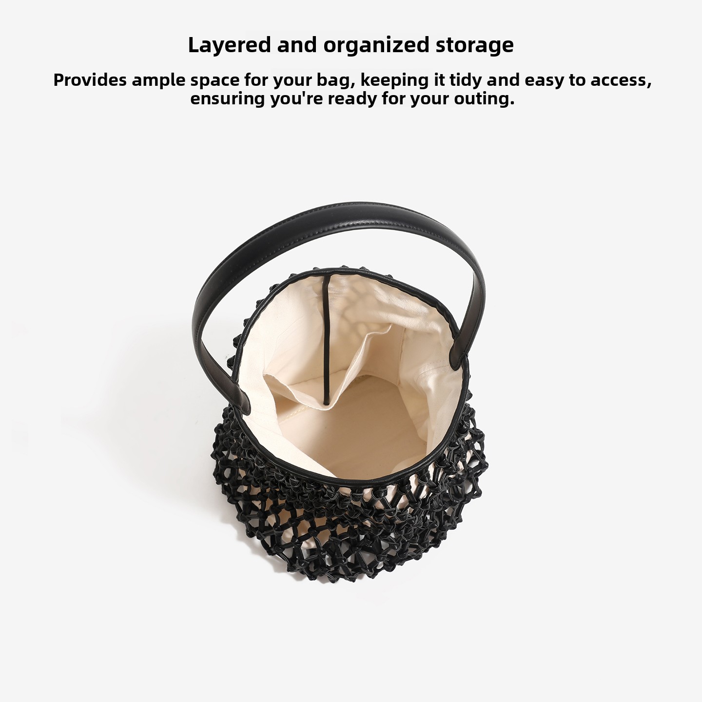Elegant Woven Hollow Bucket Ba - Luxury Bags Medium Size บทวิจารณ์และราคา