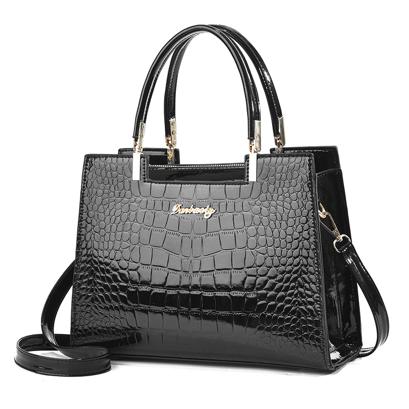 Crocodile Embossed Tote Bag, P - Top Handle Patent Bag บทวิจารณ์และราคา