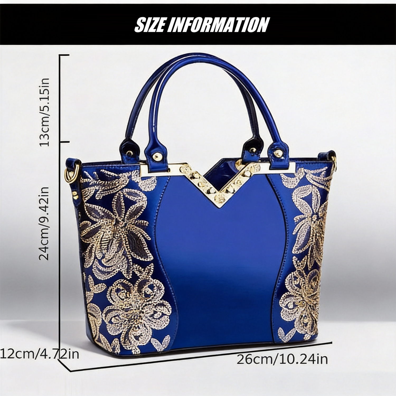 Luxury Crocodile Embossed Shel - Top Handle Patent Bag บทวิจารณ์และราคา