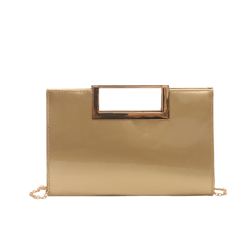Gold Patent Leather Clutch Pur - Top Handle Patent Bag บทวิจารณ์และราคา