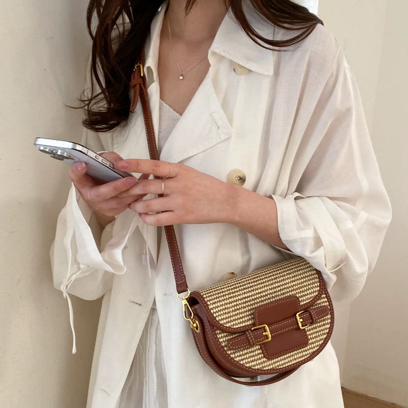 England Style Mini Straw Saddl - Luxury Bags Design บทวิจารณ์และราคา
