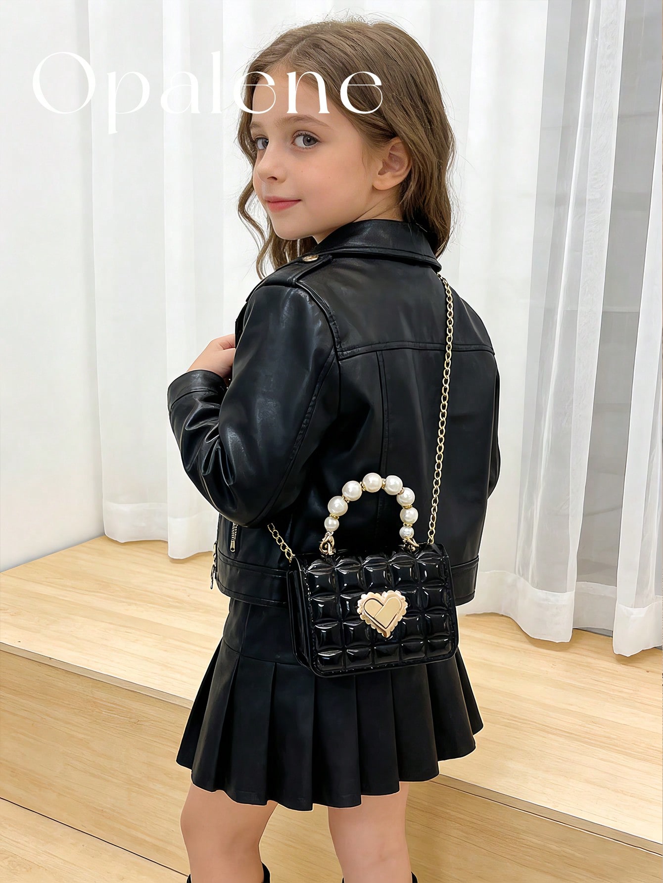 Mini Faux Pearl Embellished Qu - Top Handle Patent Bag บทวิจารณ์และราคา