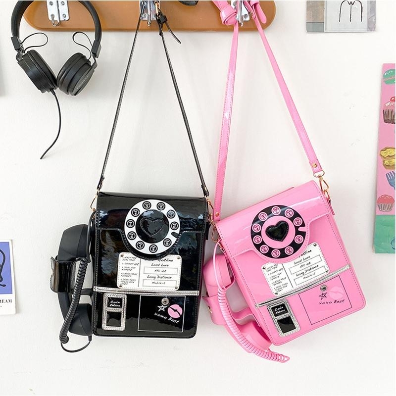 G5AE Women Telephone Shaped Ha - Top Handle Patent Bag บทวิจารณ์และราคา