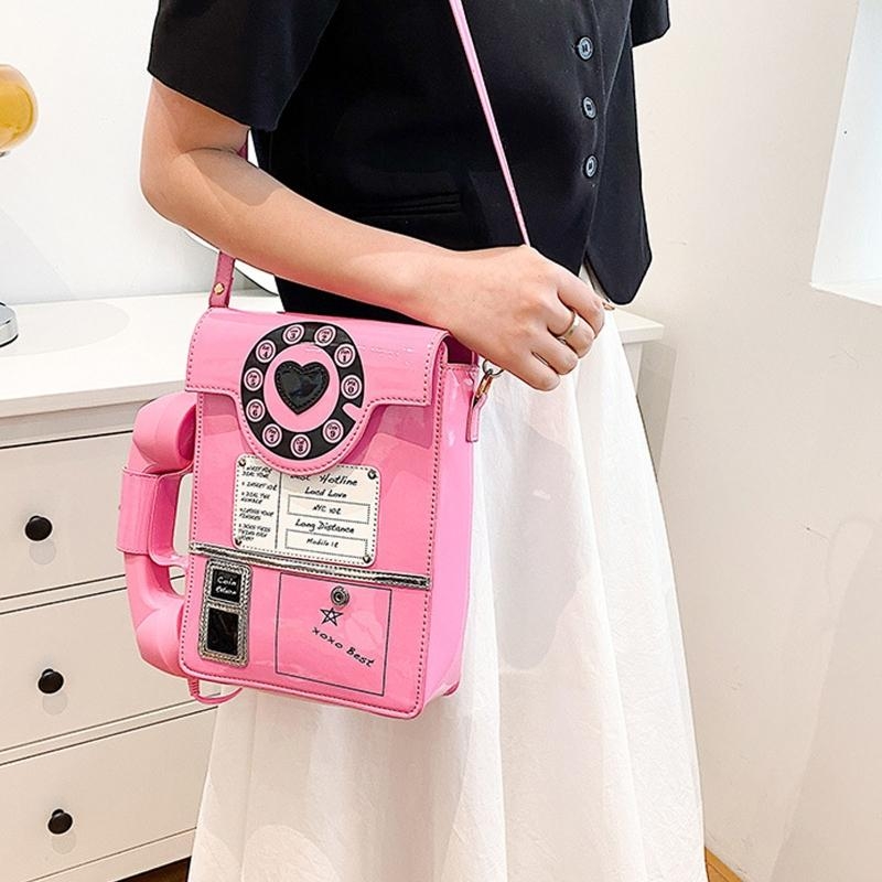 G5AE Women Telephone Shaped Ha - Top Handle Patent Bag บทวิจารณ์และราคา