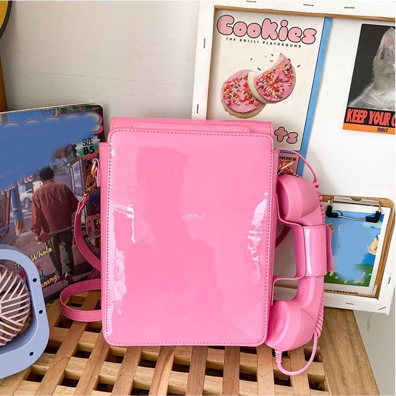 G5AE Women Telephone Shaped Ha - Top Handle Patent Bag บทวิจารณ์และราคา