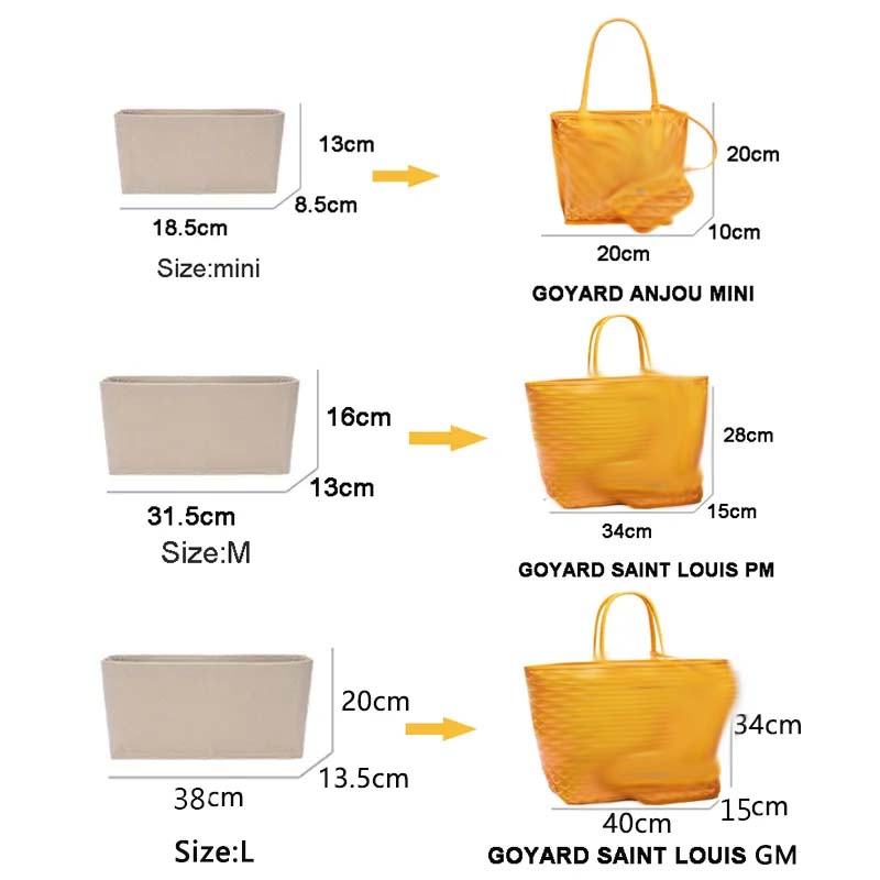 Felt Insert Bag Cosmetic Organ - Luxury Bags Consignment บทวิจารณ์และราคา
