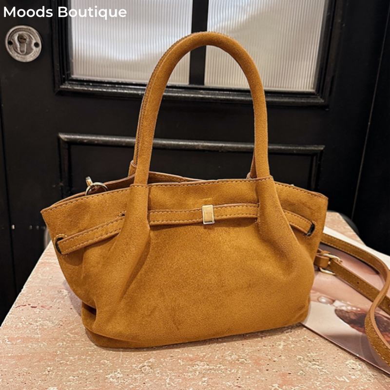 MOODS Burgundy Round Top-handl - Luxury Bags Medium Size บทวิจารณ์และราคา