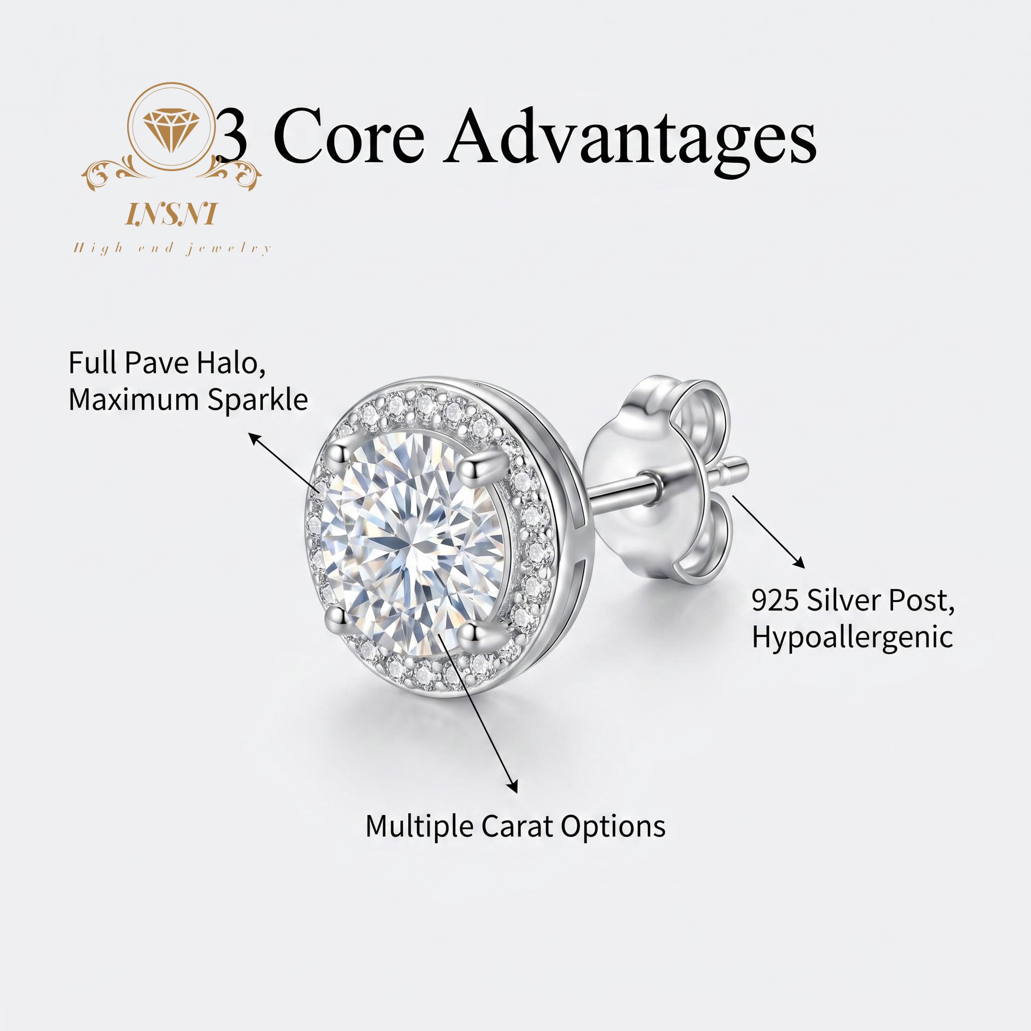 D-color Moissanite Sterling Si - Luxury Bags Dropshipping บทวิจารณ์และราคา