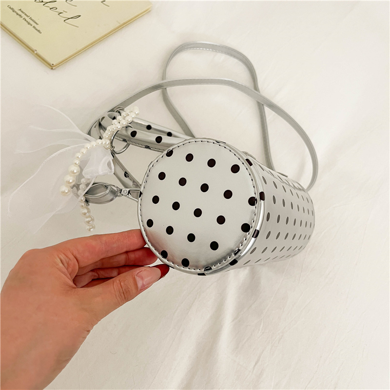 Korean Polka Dot Mini Handbag  - Top Handle Patent Bag บทวิจารณ์และราคา