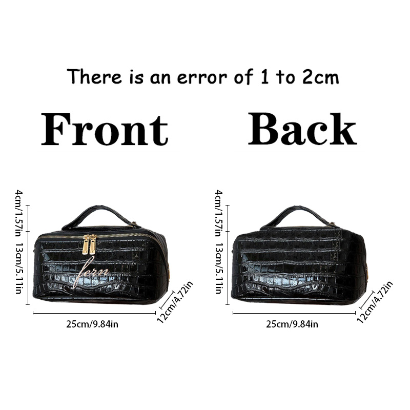 Embroidered Croc Makeup Bag Pe - Luxury Bags Vegan บทวิจารณ์และราคา