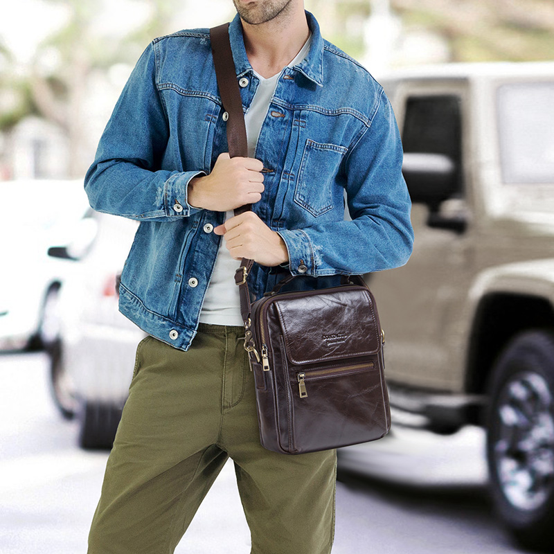 CONTACT'S new genuine leather  - Luxury Bags For Men Brands บทวิจารณ์และราคา