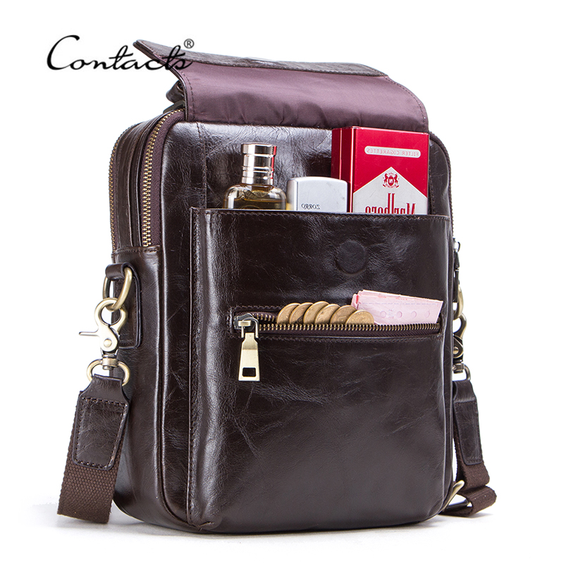 CONTACT'S new genuine leather  - Luxury Bags For Men Brands บทวิจารณ์และราคา