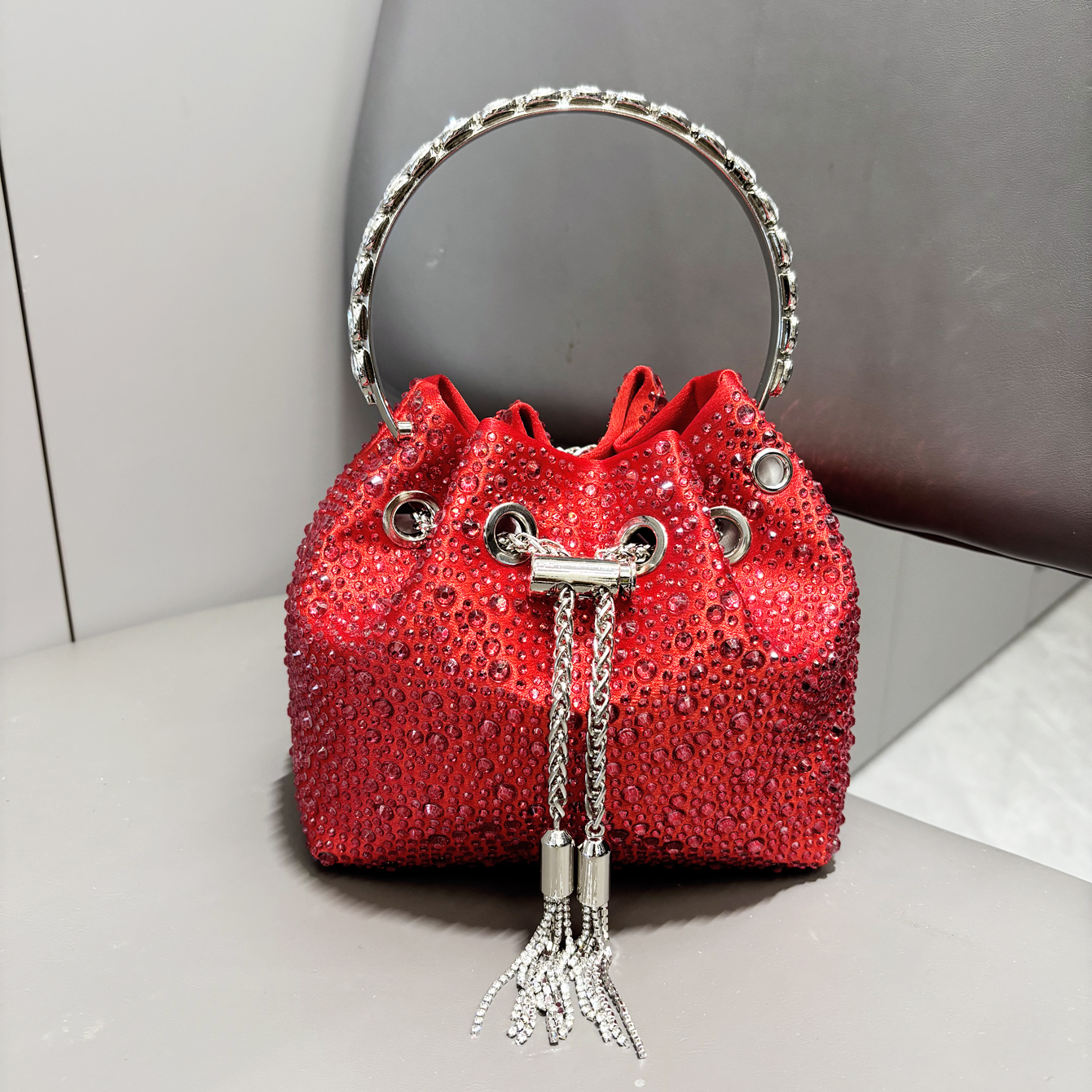 Handle Rhinestones Evening clu - Luxury Bags Medium Size บทวิจารณ์และราคา
